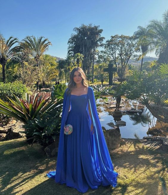 Stunning Royal Blue A-line Prom Dress,Princess Dress fg6827