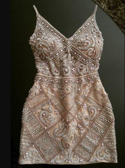 Shinning Crystal Beaded Sheath Short Homecoming Dress fg28