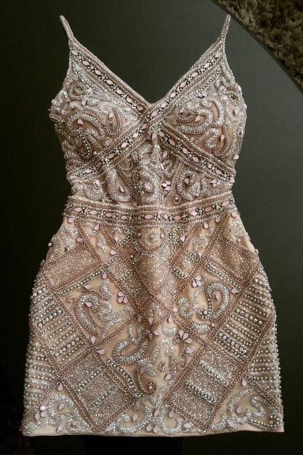 Shinning Crystal Beaded Sheath Short Homecoming Dress fg28