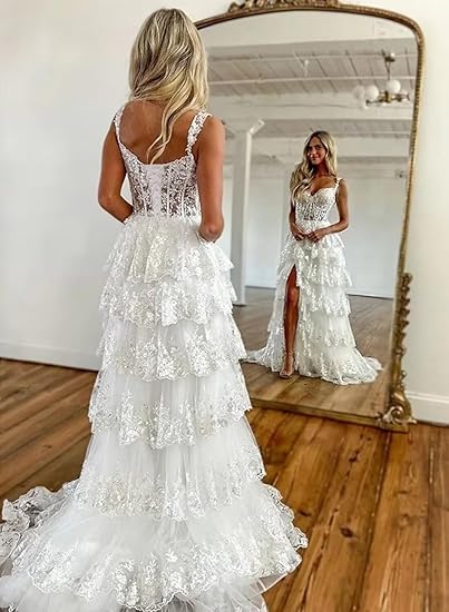Off Shoulder Layered Navy Blue Lace Long Prom Dress with Split, Off the Shoulder Navy Blue Formal Dress fg4837