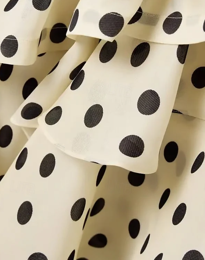 Strapless Polka Dots Dress Fashion Prom Evening Dresses For Women fg6236