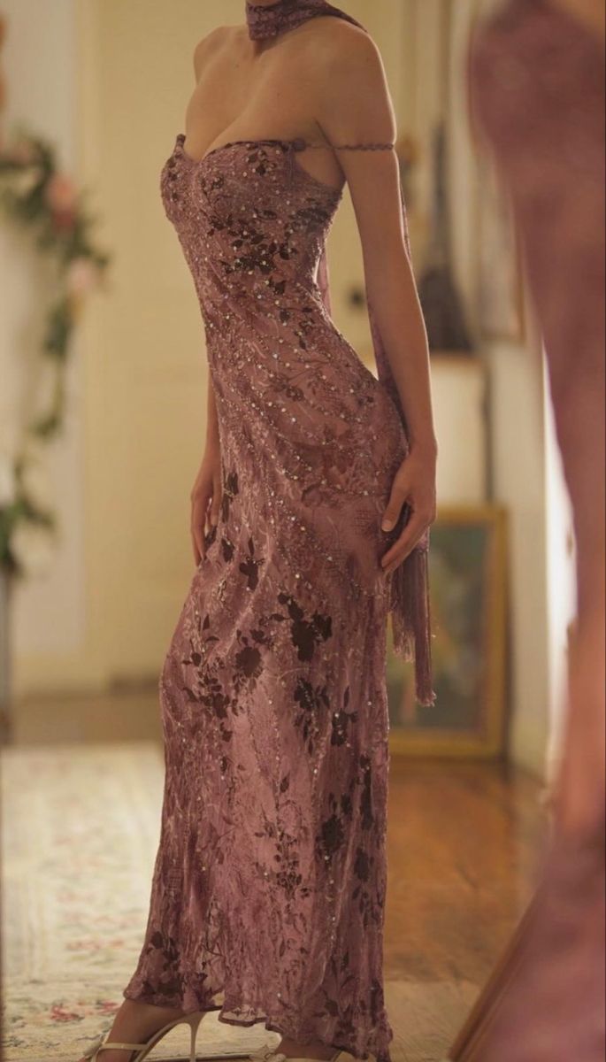 Vintage Prom Dress, Elegant Off Shoulder Evening Dress fg7335