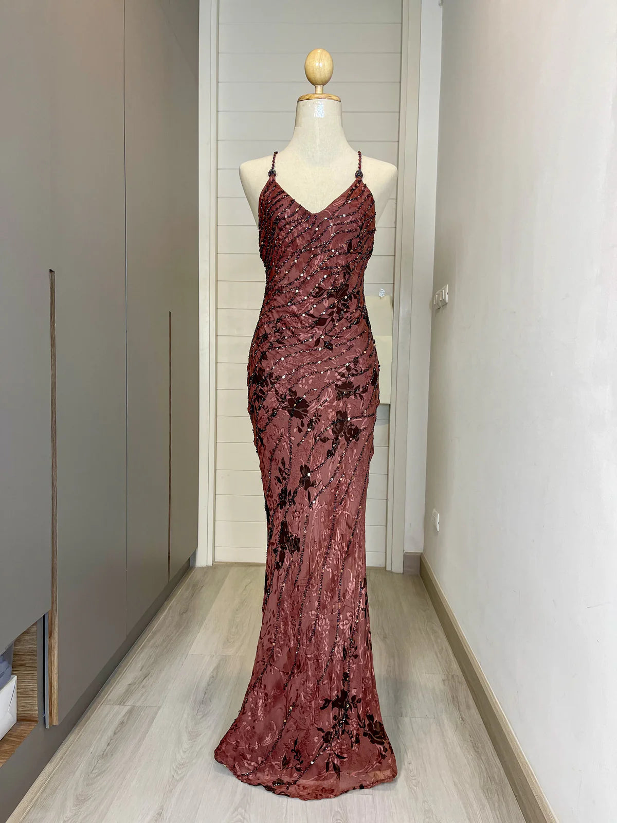 Vintage Prom Dress, Elegant Off Shoulder Evening Dress fg7335