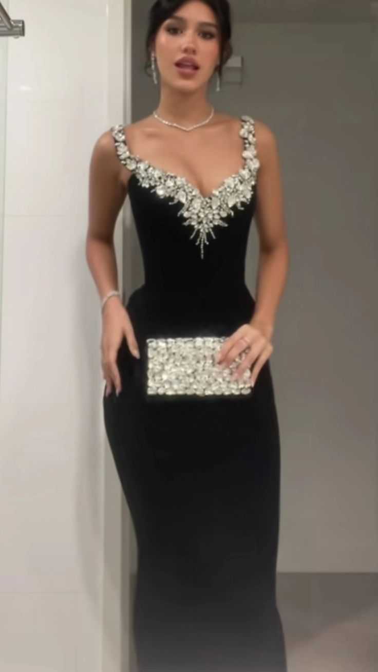 Black Mermaid Sexy Long Formal Dress Evening Party Dresses fg7763