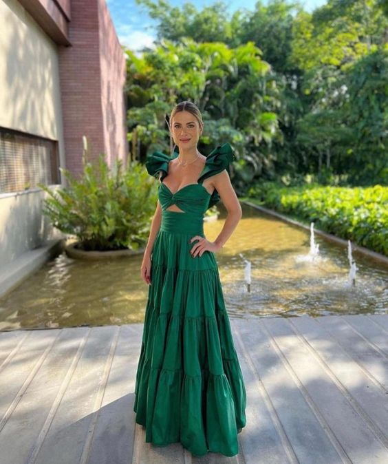 New arrive green prom dress Evening Gown Long Prom Dresses fg3203