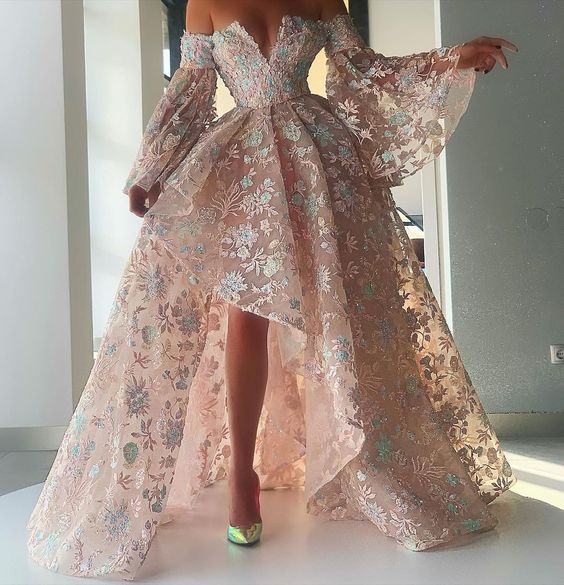 Charming Prom Dress Pink Evening Dress fg2748