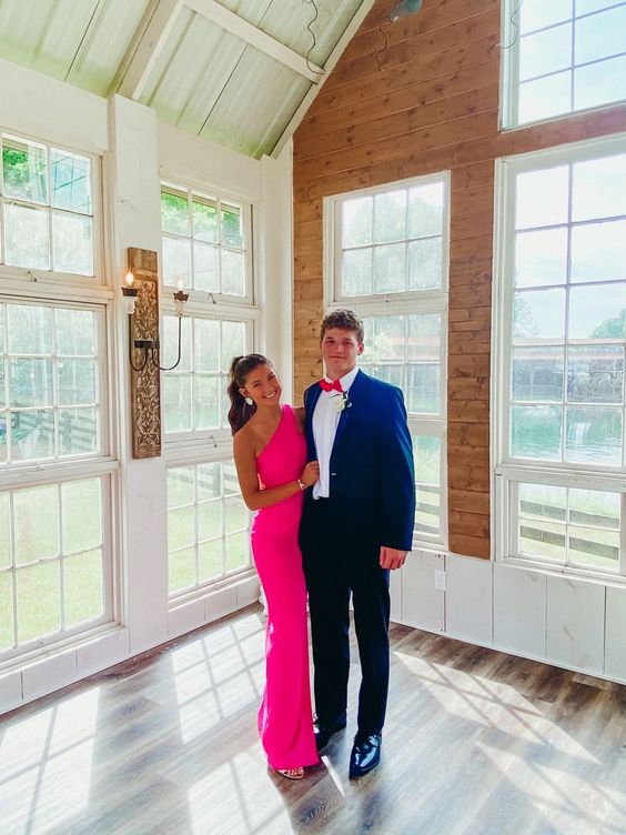 Hot Pink Prom Dress, Sexy Prom Dress fg2726