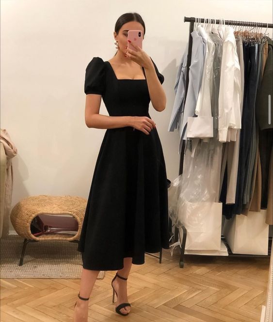 black simple prom dresses evening dresses fg2925