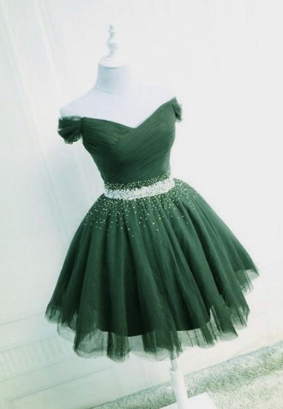 Green Short Party Dress,Cocktail Dresses, Homecoming Dress fg3139