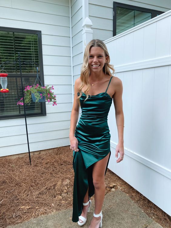 Robe de bal verte longue et sexy fg2793