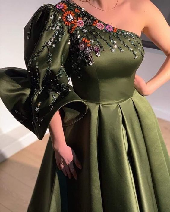 Robe de bal verte longue et sexy fg2779