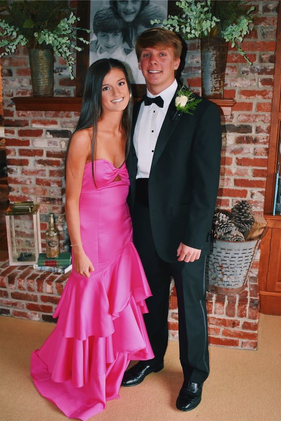 Chic Sheath Sweetheart Pink Prom Dresses fg2729