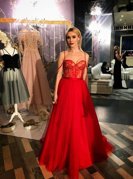Red evening dress Sexy Prom Dress fg2879