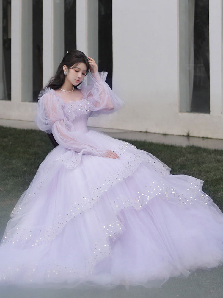 Women's tulle long ball gown prom dresses fg2760