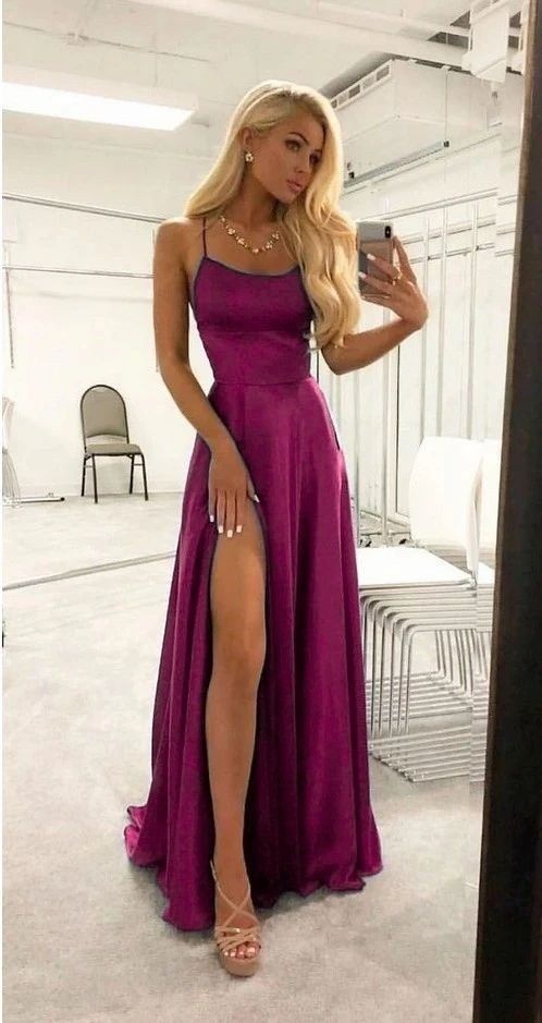 simple sleeveless full length evening dresses Prom Dresses fg1267