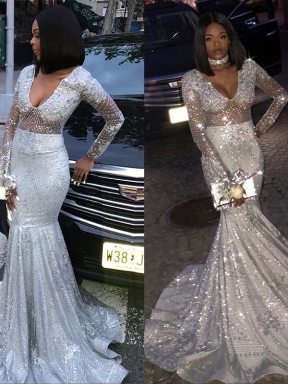 African Style Mermaid Prom Dress fg1064