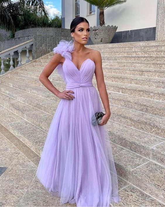 a-line purple long prom dress , unique prom dress fg2147