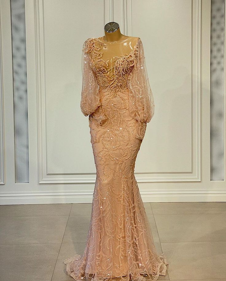 Mermaid Beaded Formal Evening prom Gown fg1851