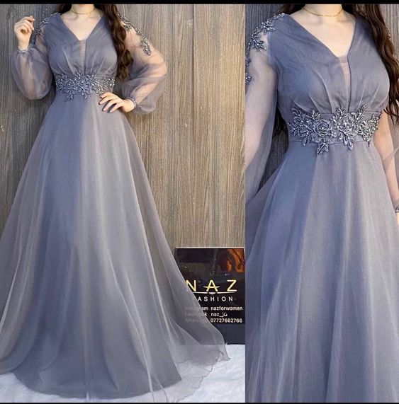 Gray Prom Dresses, Formal Evening Dresses fg1739