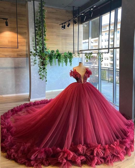 A Line Prom Dress, Ball Gown Evening Dress fg2594