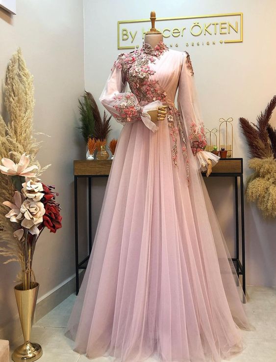 Pink Prom Dresses, Formal Evening Dresses fg1754