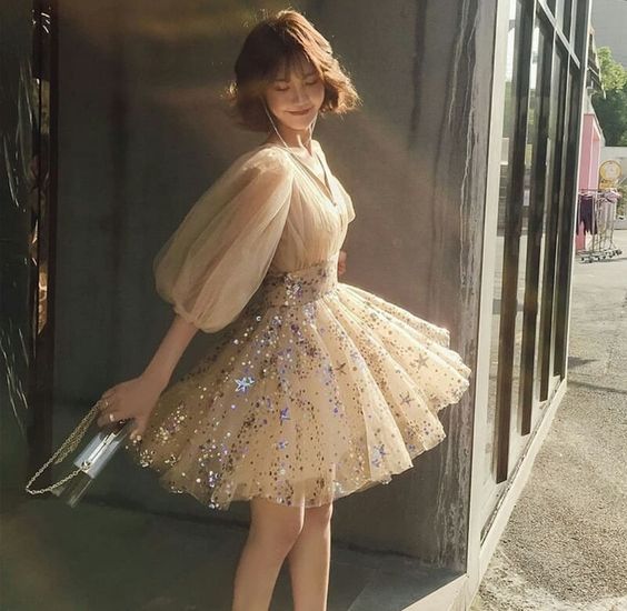 semi formal dress Homecoming Dresses Short Prom Dresses fg1663