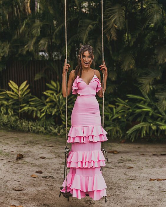 Pink long prom dress Evening Gown Party Dress fg3264