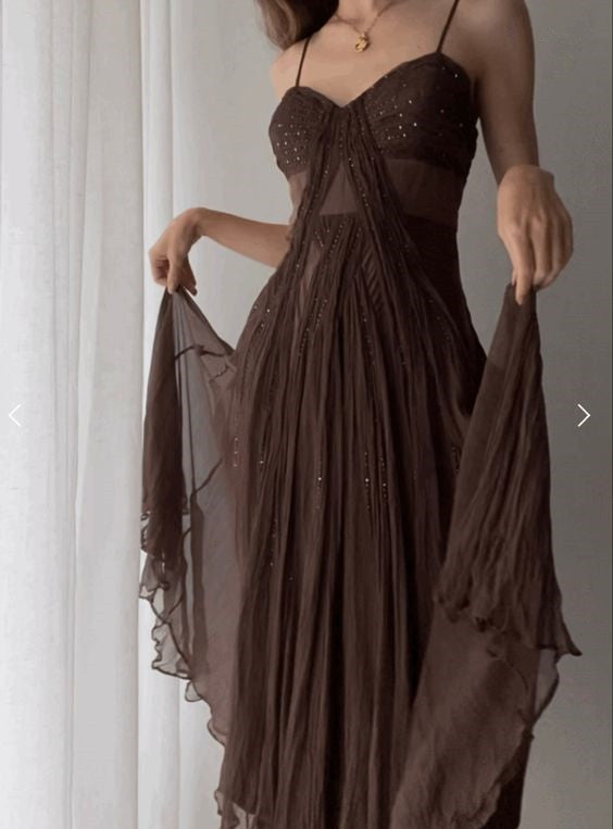Brown Prom Dress, Formal Dress Graduation Dresses fg3232