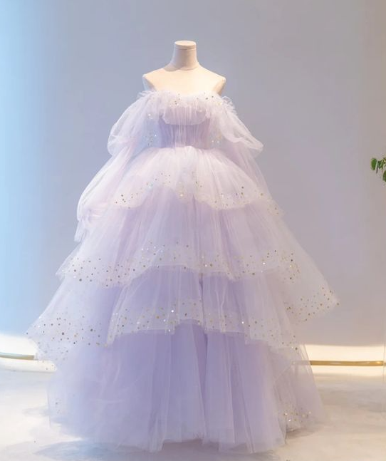 Women's tulle long ball gown prom dresses fg2760