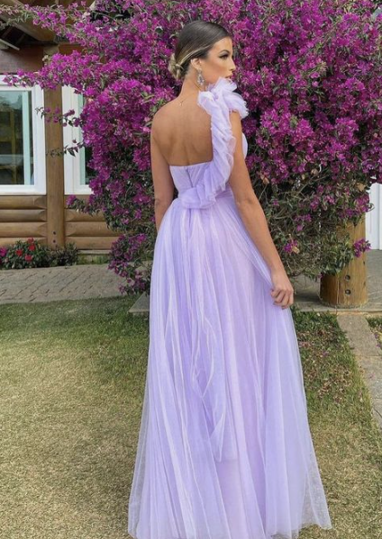 a-line purple long prom dress , unique prom dress fg2147