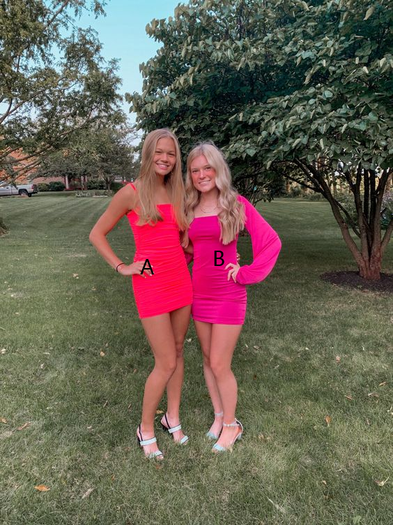 Pink Short Party Dress Homecoming Dress fg2360