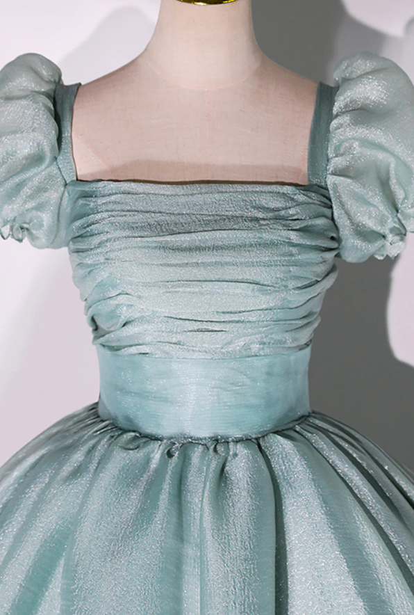 Green tulle long A line ball gown dress fashion dress fg1022