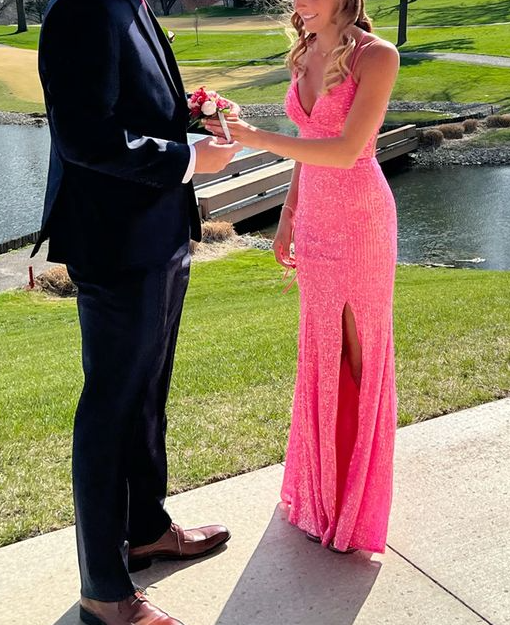Pink Sparkly Prom Dress fg3295