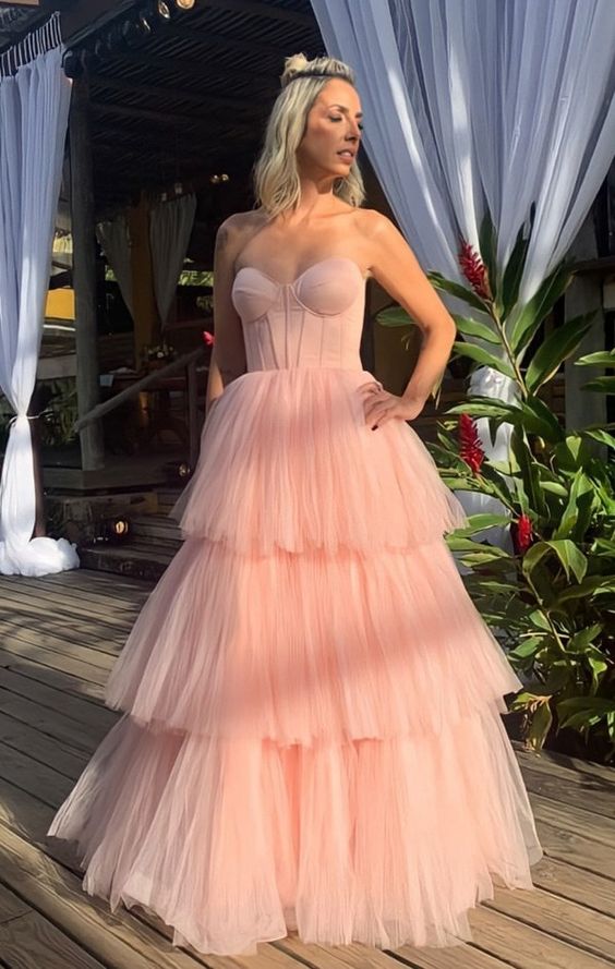Pink Prom Dresses, Long Prom Dresses fg788