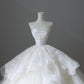 A Line Ball Gown White Tulle Long Wedding Dress Princess Bridal Gown       fg7396