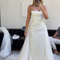 White Strapless Long Wedding Dress Princess Bridal Gown       fg7380