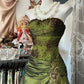 A Line Green Strapless Prom Dress Evening Party Dress   fg7383