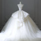 A Line Ball Gown White Tulle Long Wedding Dress Princess Bridal Gown       fg7396