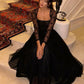 Black Evening Dress Elegant Lace Party Dress    fg7313