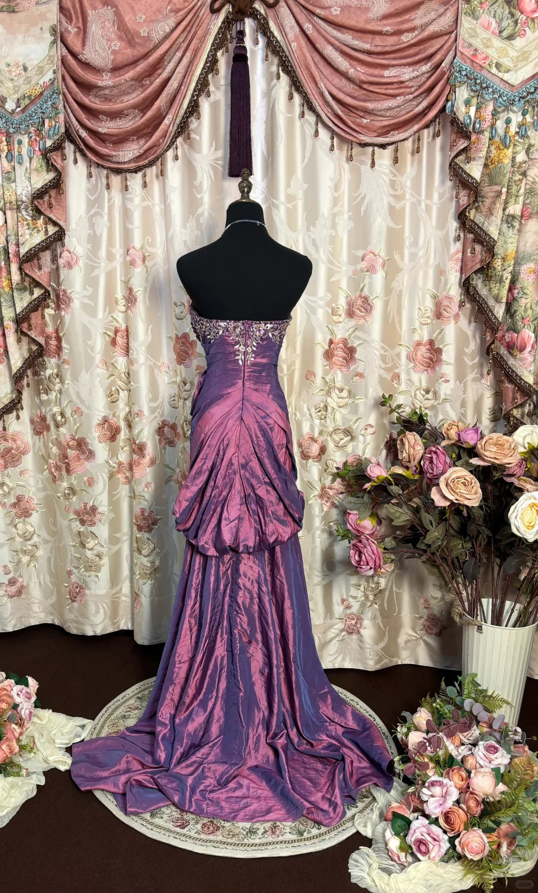 Purple Strapless Prom Dresses Long Evening Party Dress    fg7350