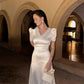 White Long Prom Dress, Elegant Evening Party Dress     fg7326