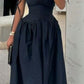 Navy Blue A Line Prom Dress Elegant Evening Party Dress     fg7316