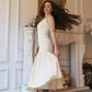 Robe longue élégante à col carré et sans manches pour femme, tenue de soirée fg7378