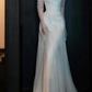 Stunning Mermaid Long Off Shoulder Tulle Wedding Dresses        fg7296