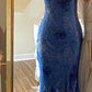 Charmante robe asymétrique vintage, robe de bal sexy sans manches, robe de soirée fg7155