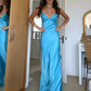 Long Evening Prom Dresses, Custom Blue Prom Dress          fg6364