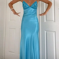 Long Evening Prom Dresses, Custom Blue Prom Dress          fg6364