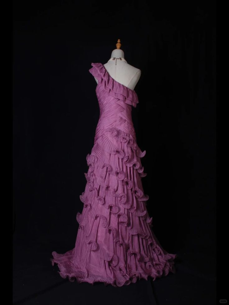 One Shoulder Formal Dress Mermaid Chiffon Evening Gowns Stunning Prom Dresses  fg8445