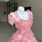 Cute a line Pink Tulle Homecoming Dress Party Dress      fg6261