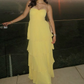 Yellow Long Prom Dresses, Evening Formal Dress     fg6420